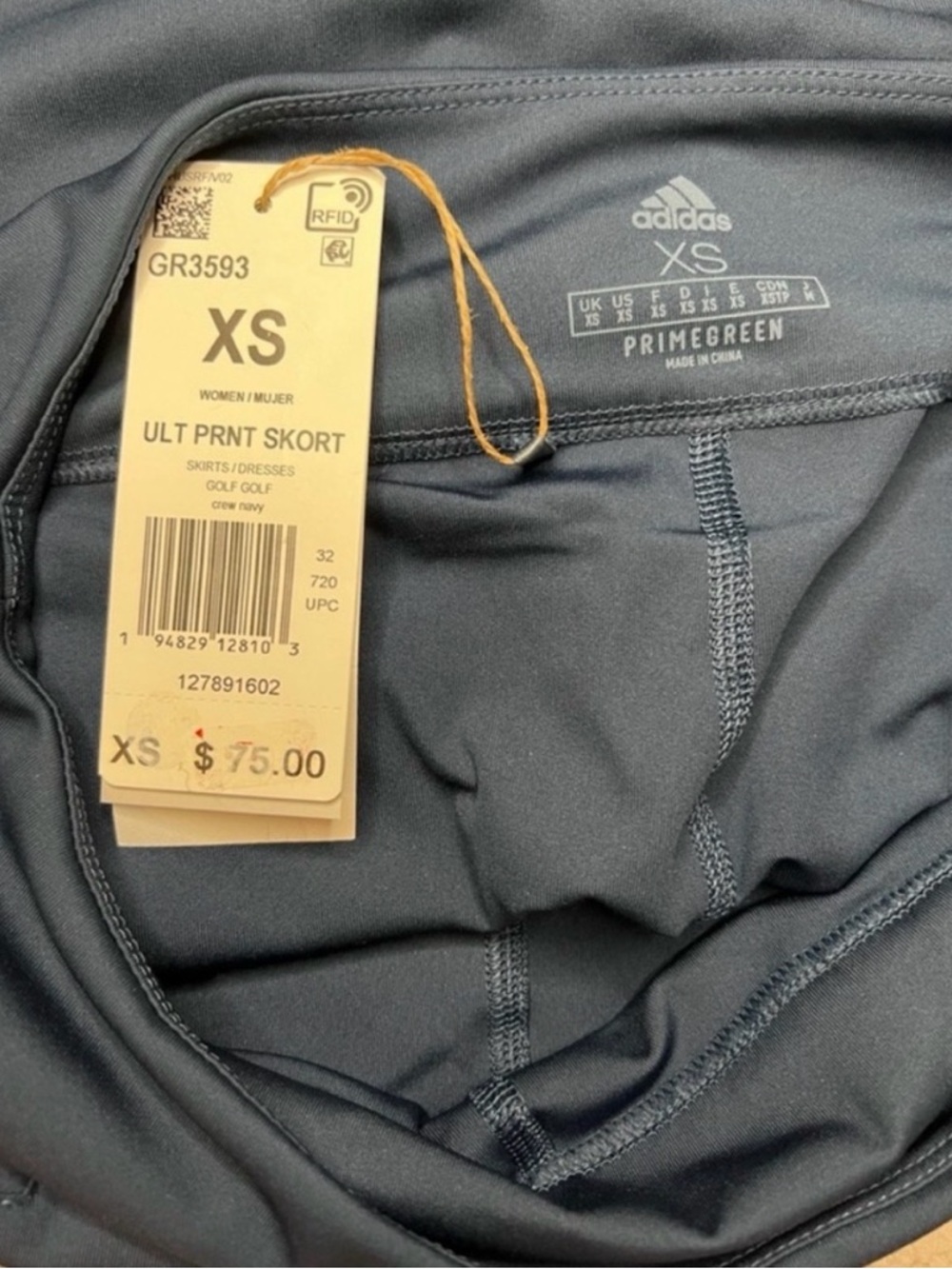 Adidas Ultimate365 Golf Skort XS Blue Athletic Tennis Skirt NWT Primegreen - Picture 6 of 7